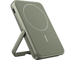 Fresh 'n Rebel Magnetische Powerbank 5000 mAh - MagSafe geschikt - Draadloze Powerbank iPhone - USB-C - Dried Green