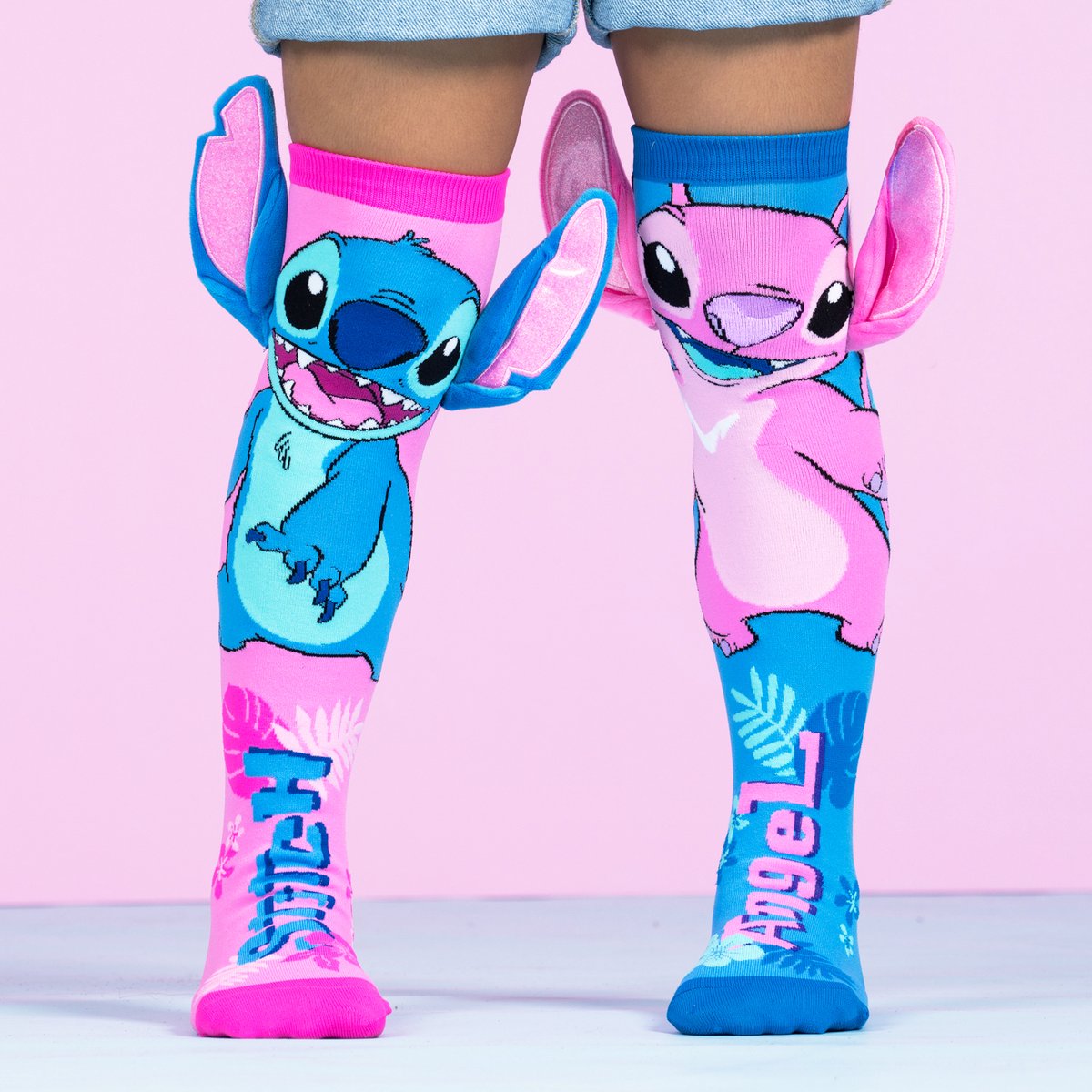 3D Disney Stitch & Angel sokken – 1 maat – MadMia