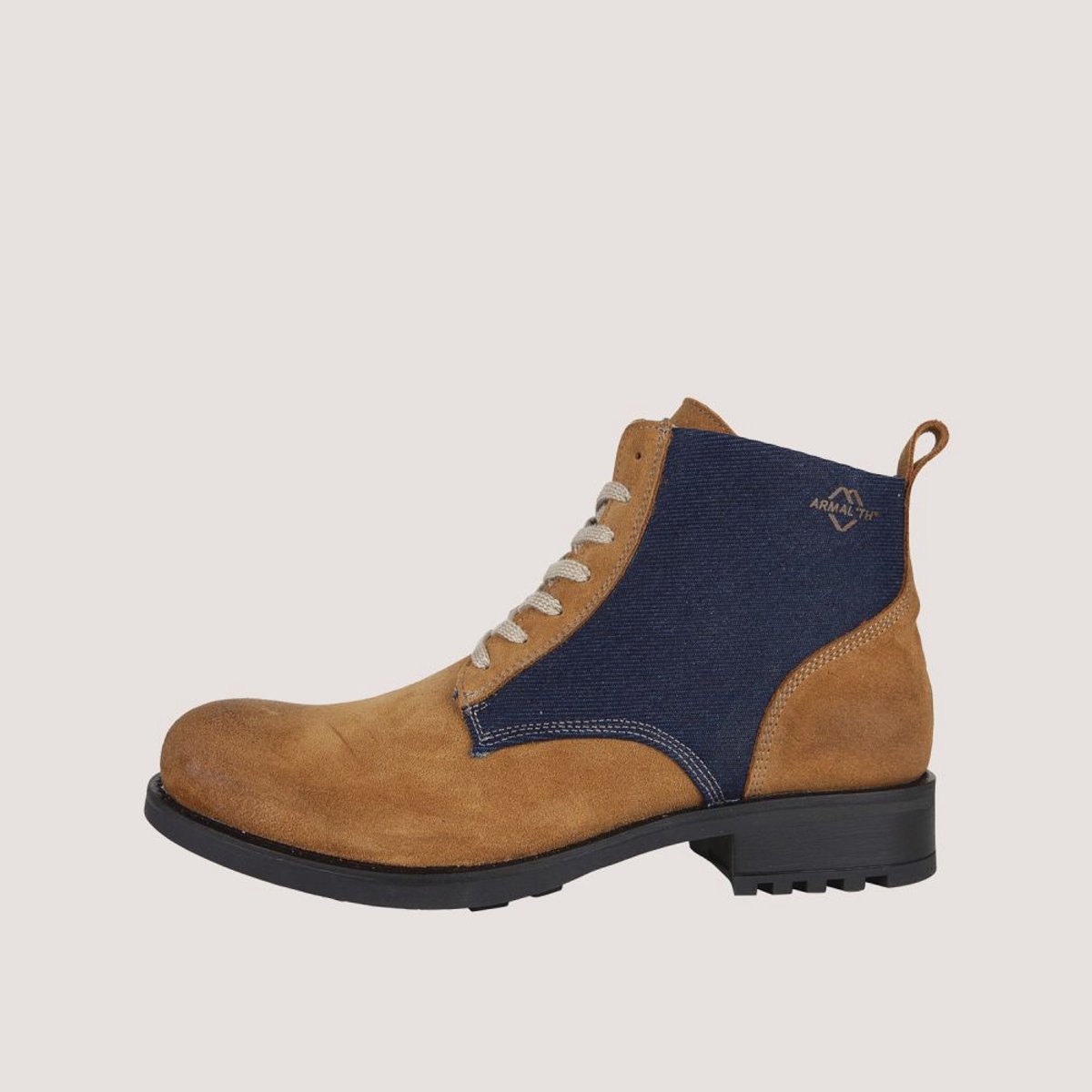 Helstons Deville Leren Armalith Goud Blauw Motorschoenen - Laars