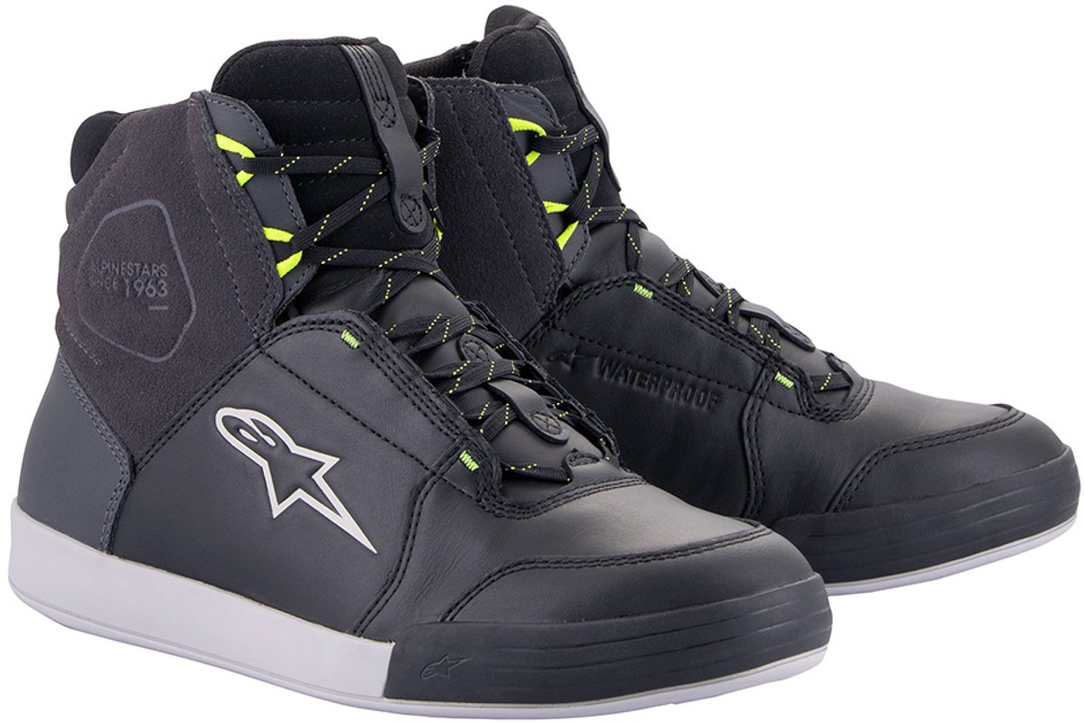 Alpinestars Chrome Drystar Schoenen Zwart Donkergrijs Geel Fluo - Laars