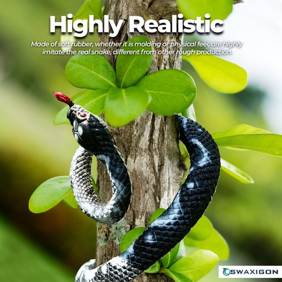 Jouets Serpents en Caoutchouc Réalistes Serpent Faux Effrayant Jouets Astucieux Serpent en Caoutchouc