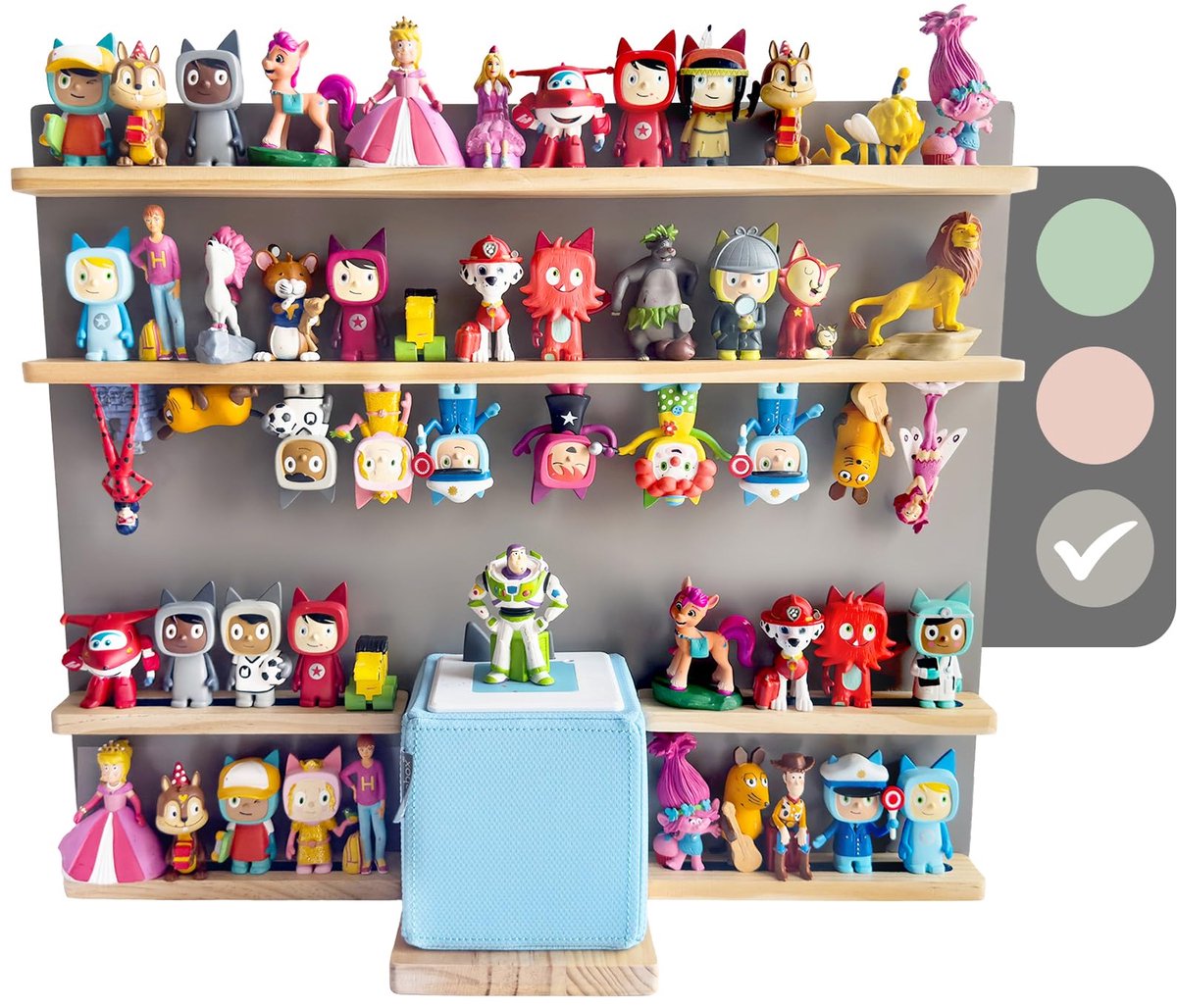 My Ninki ® Magnetisch Wandrek voor Kinderen met Speelgoed- en Poppenopslag, Compatibel met Audioapparatuur