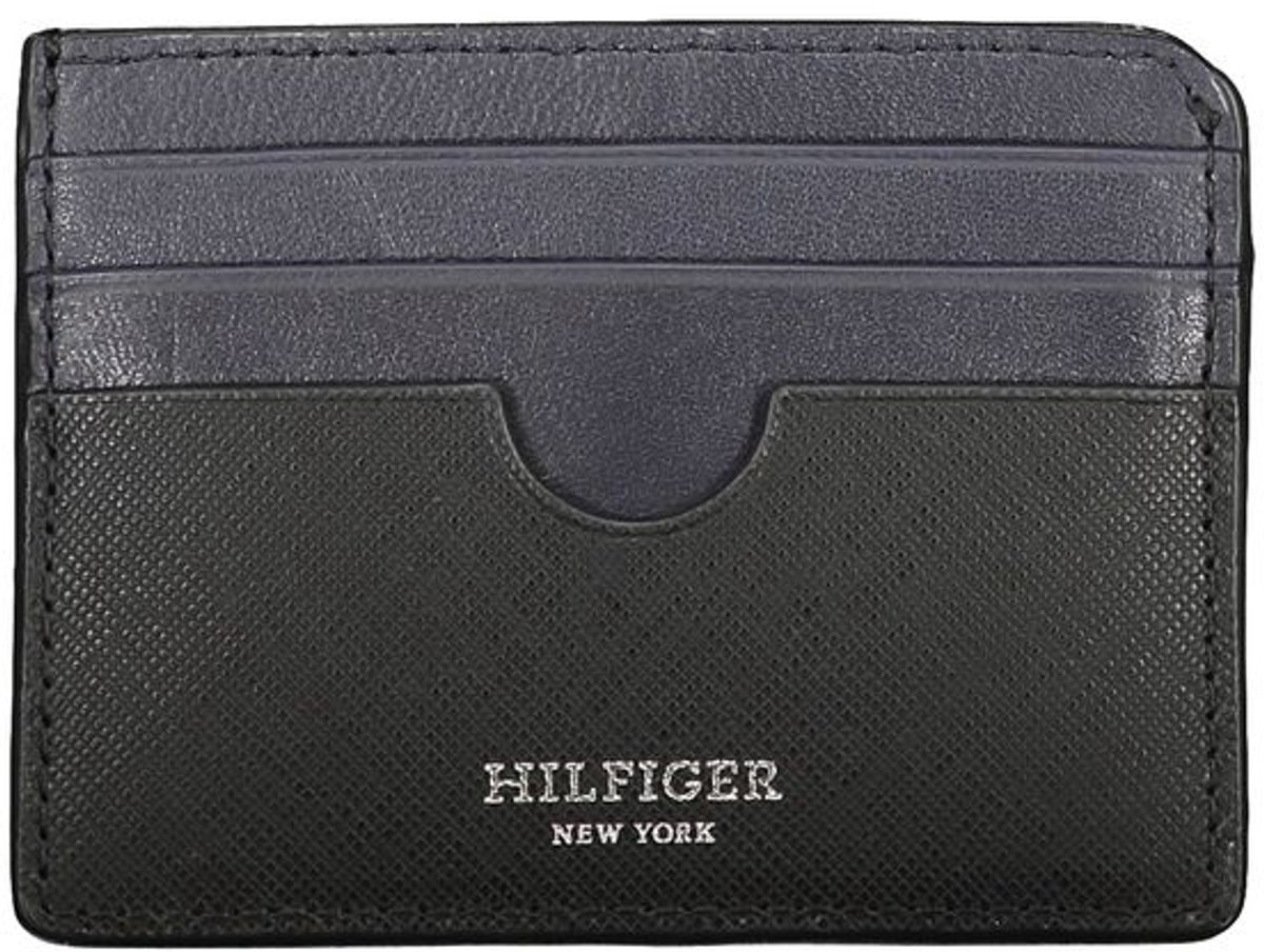 Tommy Hilfiger Zwarte Leren Portemonnee Met Logo