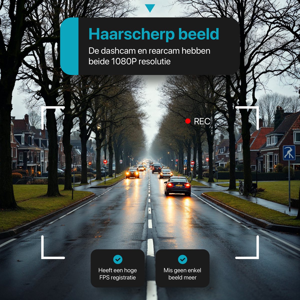 Setix Go - Dashcam voor auto - Voor en achter - 32GB SD-kaart - Nachtvisie thumbnail 2