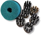 Jeu Extra de 7 brosses pour nettoyeur vapeur Techweise NV286