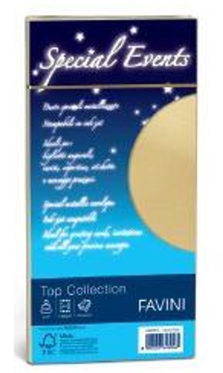 Favini Special Events Top Collection envelop DL (110 x 220 mm) Crème 10 stuk(s) Beige