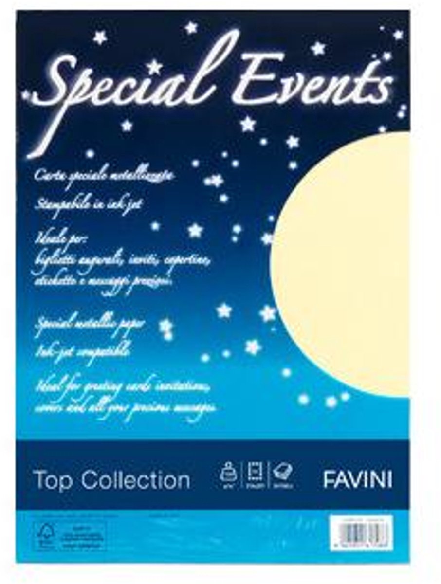 Favini Special Events papier voor inkjetprinter A4 (210x297 mm) 20 vel Crème