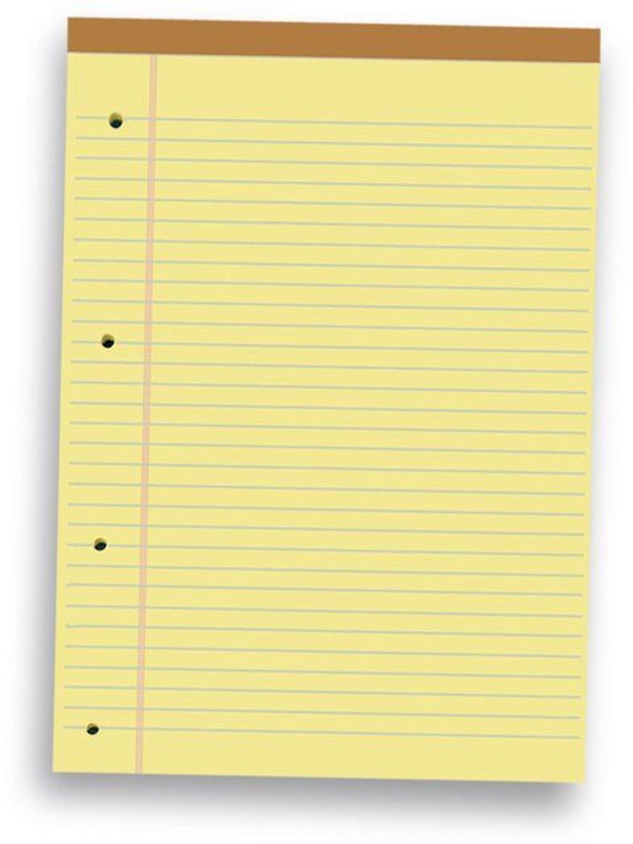 Pigna 0514394RM schrijfblok & schrift A4 50 vel Geel