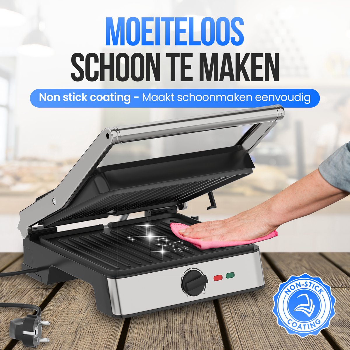 Strex Tosti XL - Contactgrill met temperatuurregeling thumbnail 5
