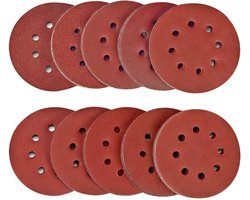 100 stuks - Schuurpapier set - rond schuurpapier - 125 mm - Schuurschijf - Korrel 40/80/120/180/320/400/600/800/1500/2000 - Schuurmachinepapier - voor schuurmachines - Schuurschijven voor hout, metaal en meer