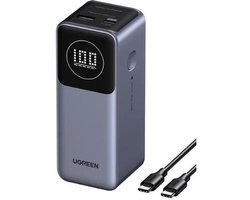 UGREEN Nexode Power Bank 12000mAh 100W powerbank met 2 poorten, externe batterij met digitaal display, USB C PD 3.0, compatibel met iPhone 16/15/14 Pro Max, Galaxy S24 Ultra, iPad