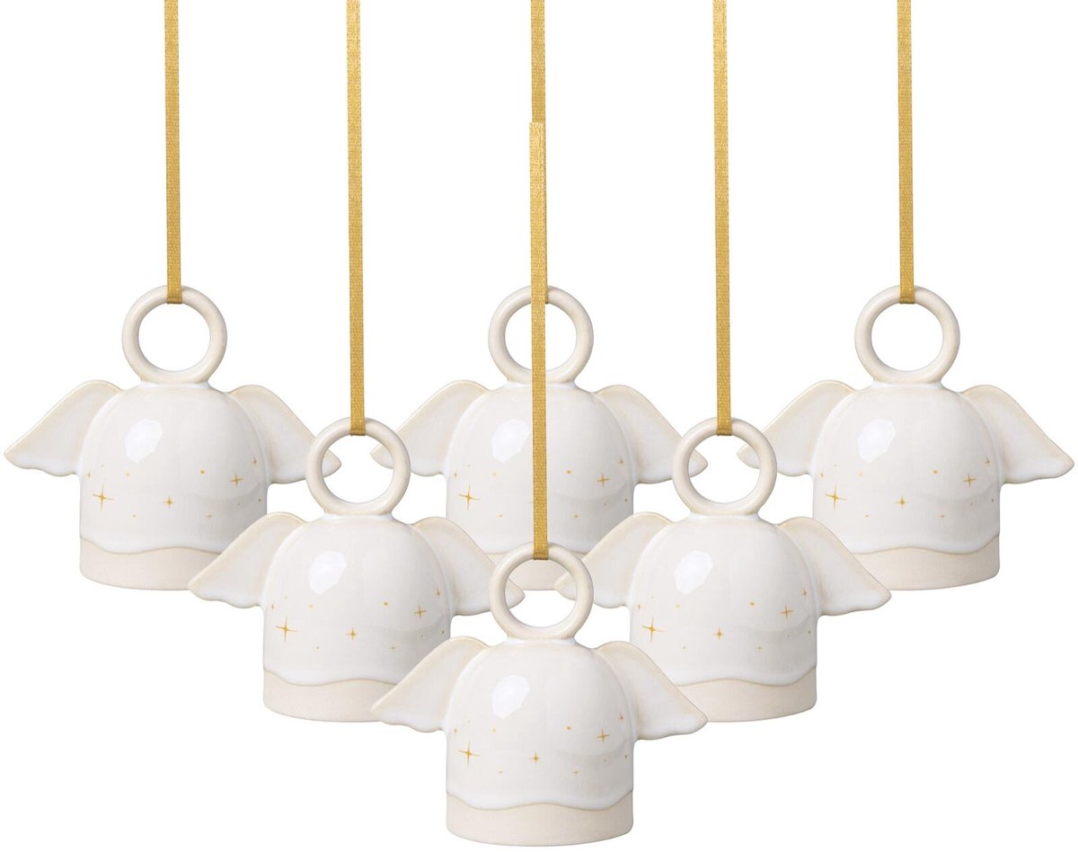 Ornamente Engel Winter Glow Set van 6