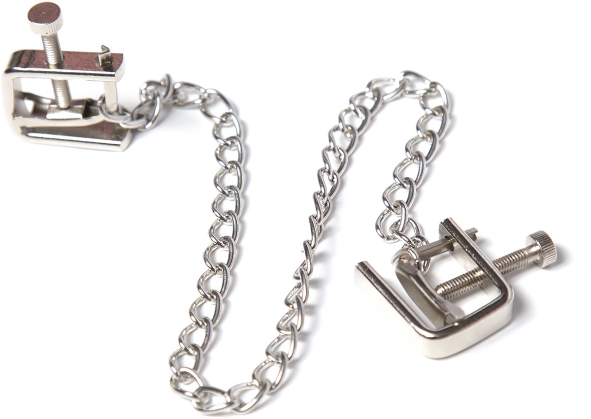 Smart Moves - Vierkante Schroef Tepelklemmen met Ketting - Zilver