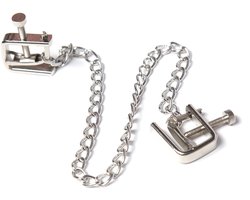 Smart Moves - Vierkante Schroef Tepelklemmen met Ketting - Zilver