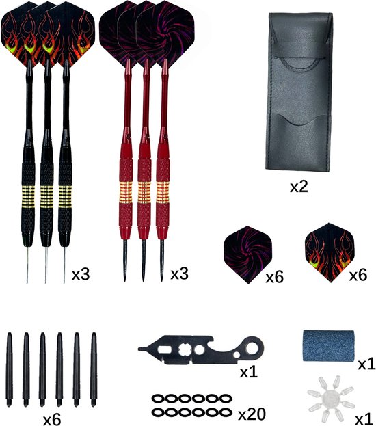 KOTO Black Label PU Surround 2 Sets KOTO Dartpijlen - 90-Pieces - Dartset