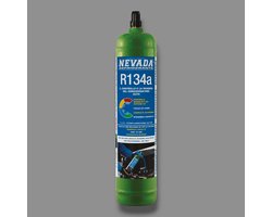 Koelgas R134a in een 900g cilinder voor auto airco-installaties, ventiel 1/2" ACME.