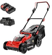 Bol.com YARDIO Tools® - Grasmaaier Elektrisch - Grasmaaier Accu - Handmaaier - 430mm maaibreedte - 42v incl. 2x 4.0a Accu en Sne... aanbieding