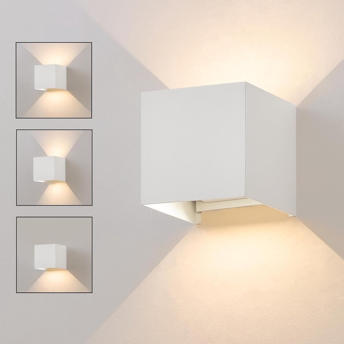 NETTLIFE Wandlamp LED - 5W - wit - moderne - warm wit 3000K - IP65 waterdichte - voor binnen en buiten - voor trap | hal | gang