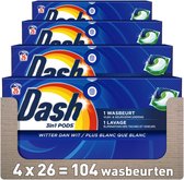 Bol.com Dash 3in1 Wasmiddel Pods - 4 x 26 Wasbeurten - Witter Dan Wit aanbieding
