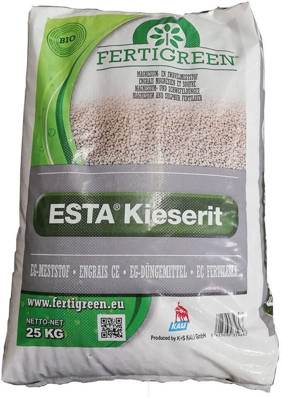 Magnesium voor planten kopen: bitterzout versus kieseriet 4 Fertigreen kieseriet korrels 25kg (Magnesium & Zwavel)