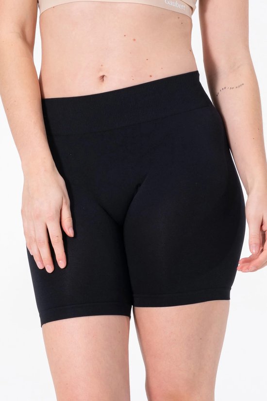 Fietsbroek - Naadloos - Dames - Damesfietsbroek - Zwart - Maat S/M — afbeelding 2
