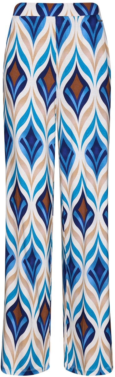 Pastunette Broek Ocean Drift - Beige/Blauw - Viscose - Maat 48