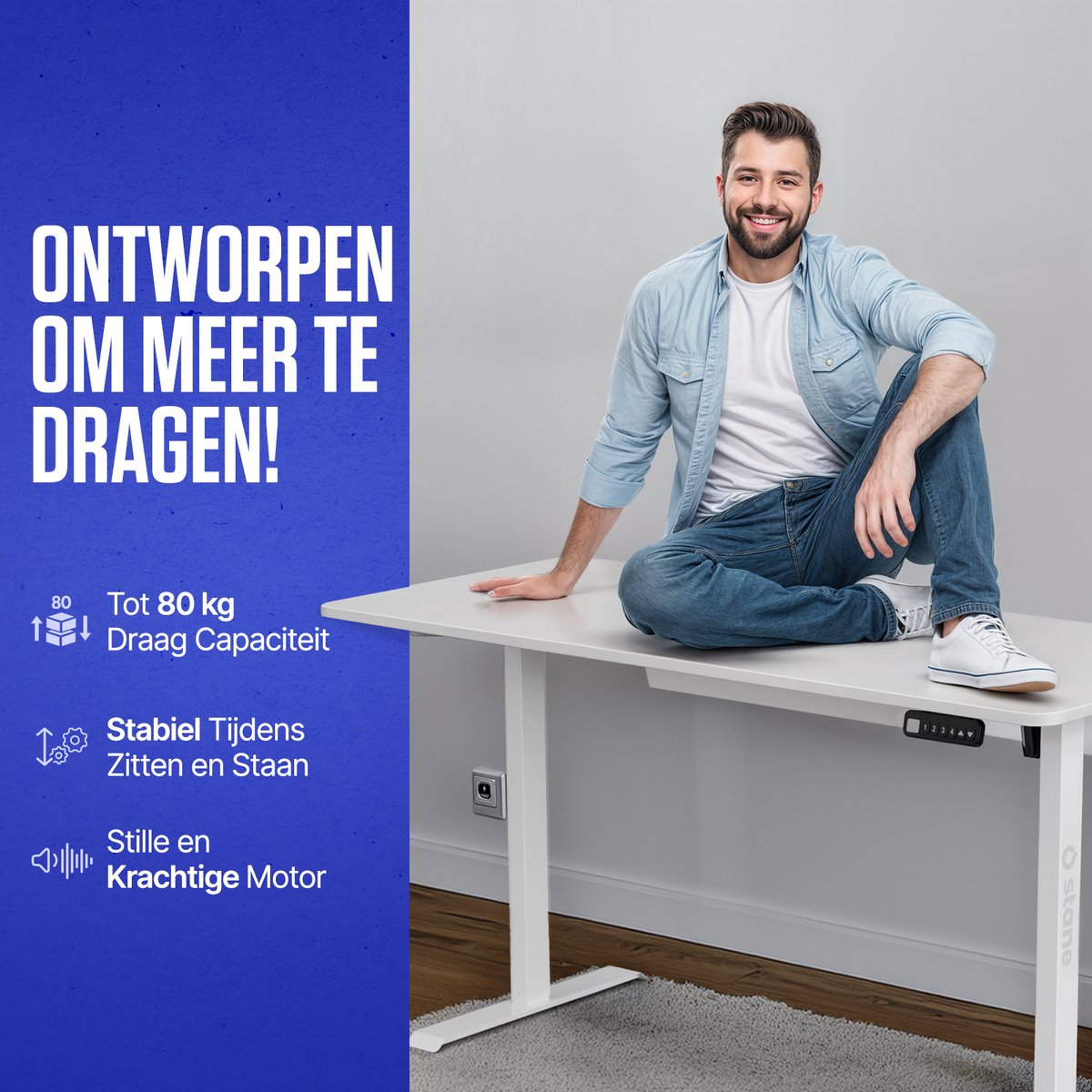 LG Stane Zit Sta Bureau 160x80 - 4 Geheugen thumbnail 6