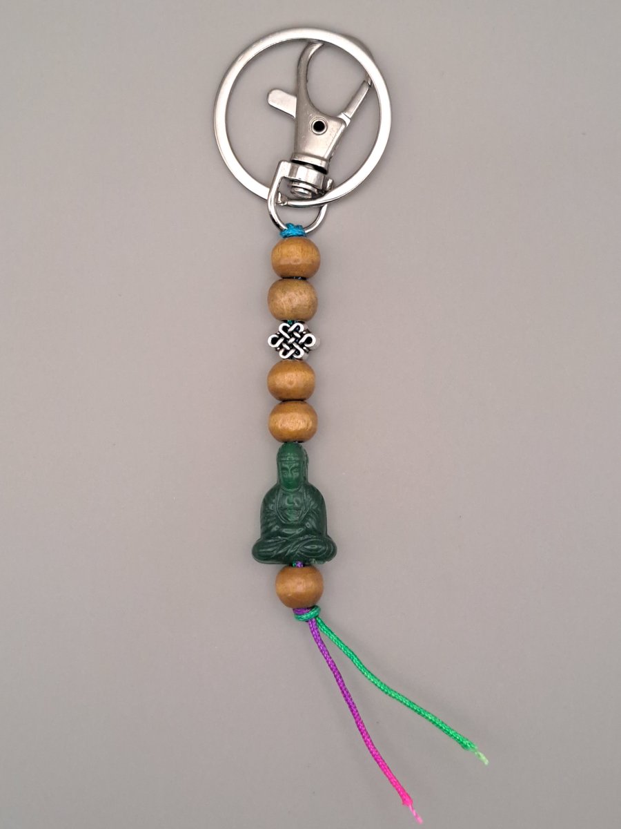 Boeddha sleutelhanger - Boeddha hanger - Gelukshanger - Tashanger - Boeddha cadeautje - Buddha hanger - Geluk sleutelhanger