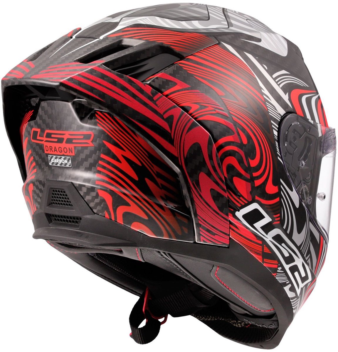 LS2 Helm Dragon Enthum FF807 rood maat XL