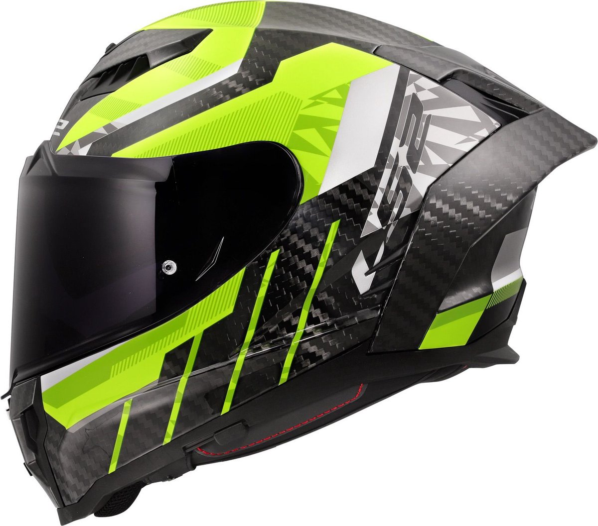 LS2 Helm Dragon Trax FF807 fluor geel maat XL
