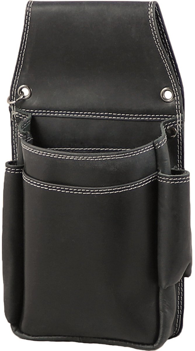 Landley Leren Horeca Portemonnee Holster - Riem Holster voor Kelnerbeurs - Robuust Hunter Leer - Zwart