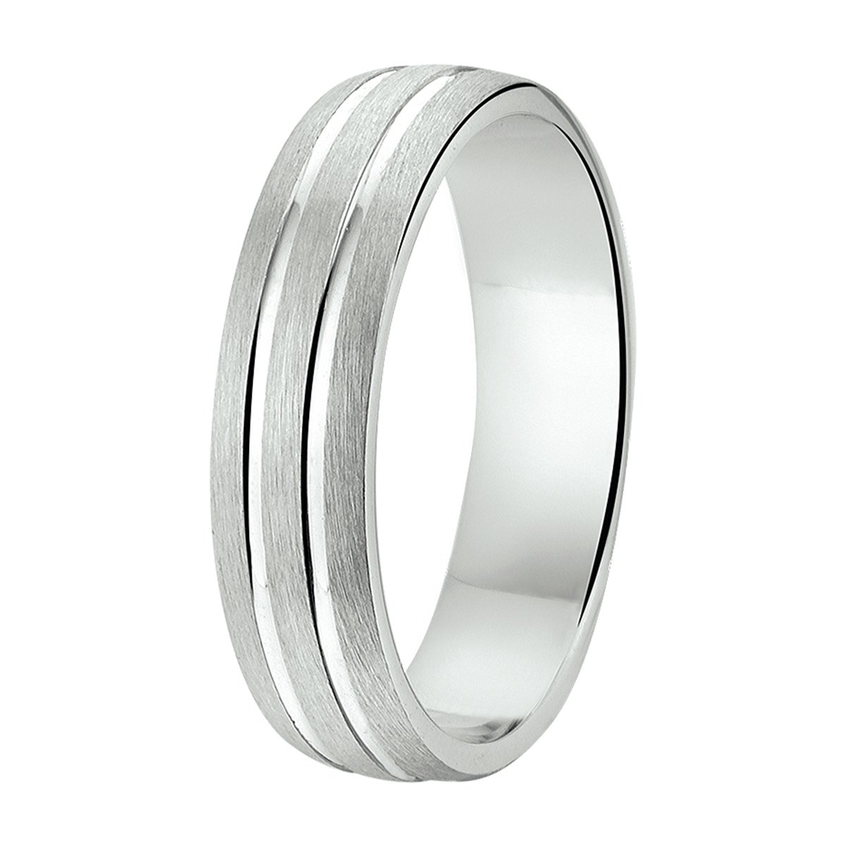 Gerhodineerd Zilver Ring A304 - 5 Mm Zonder Steen 1315261