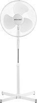 BRASQ Statiefventilator – 40 cm – Wit - In hoogte verstelbaar – 3 snelheden - 40 Watt