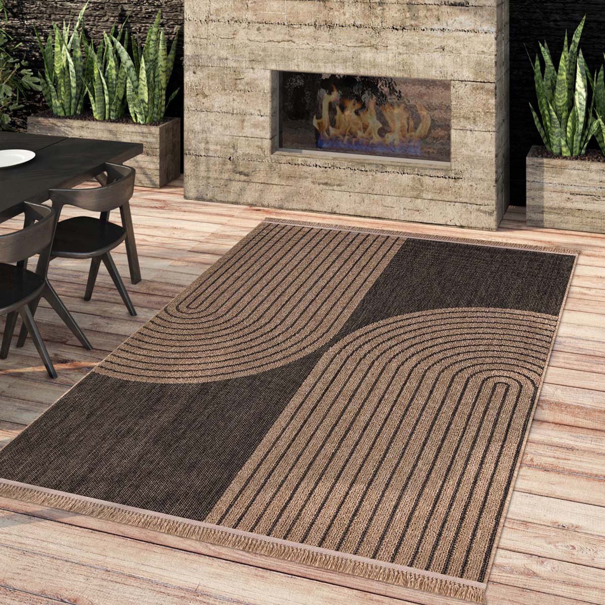 Jute buitenkleed - Tides beige 200x280 cm