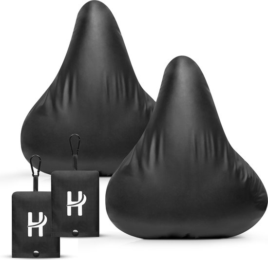 Housse de selle imperméable - 2 pièces - Convient à toutes les Selles - Avec sac de rangement - Housse de selle de vélo - Hanamura