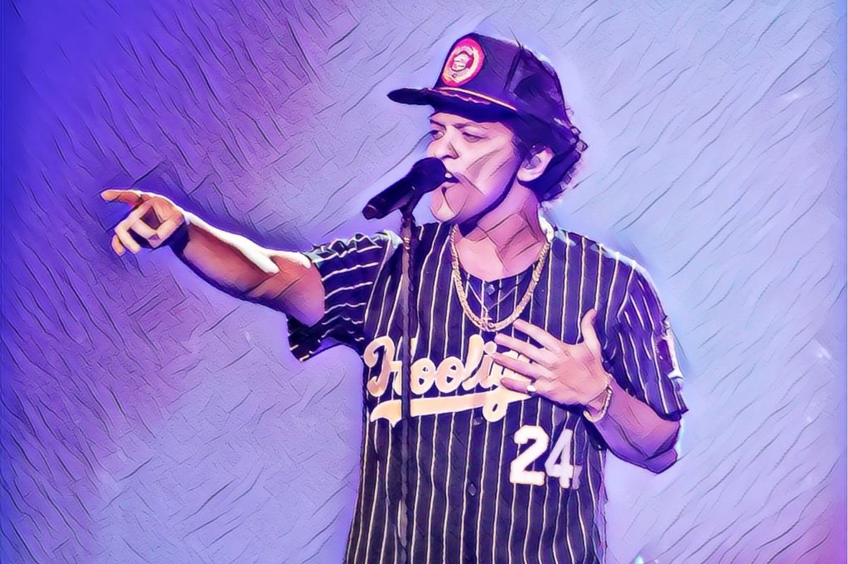 Passionforart.eu Bruno Mars 1-4 - Poster - 40 x 50 cm paars