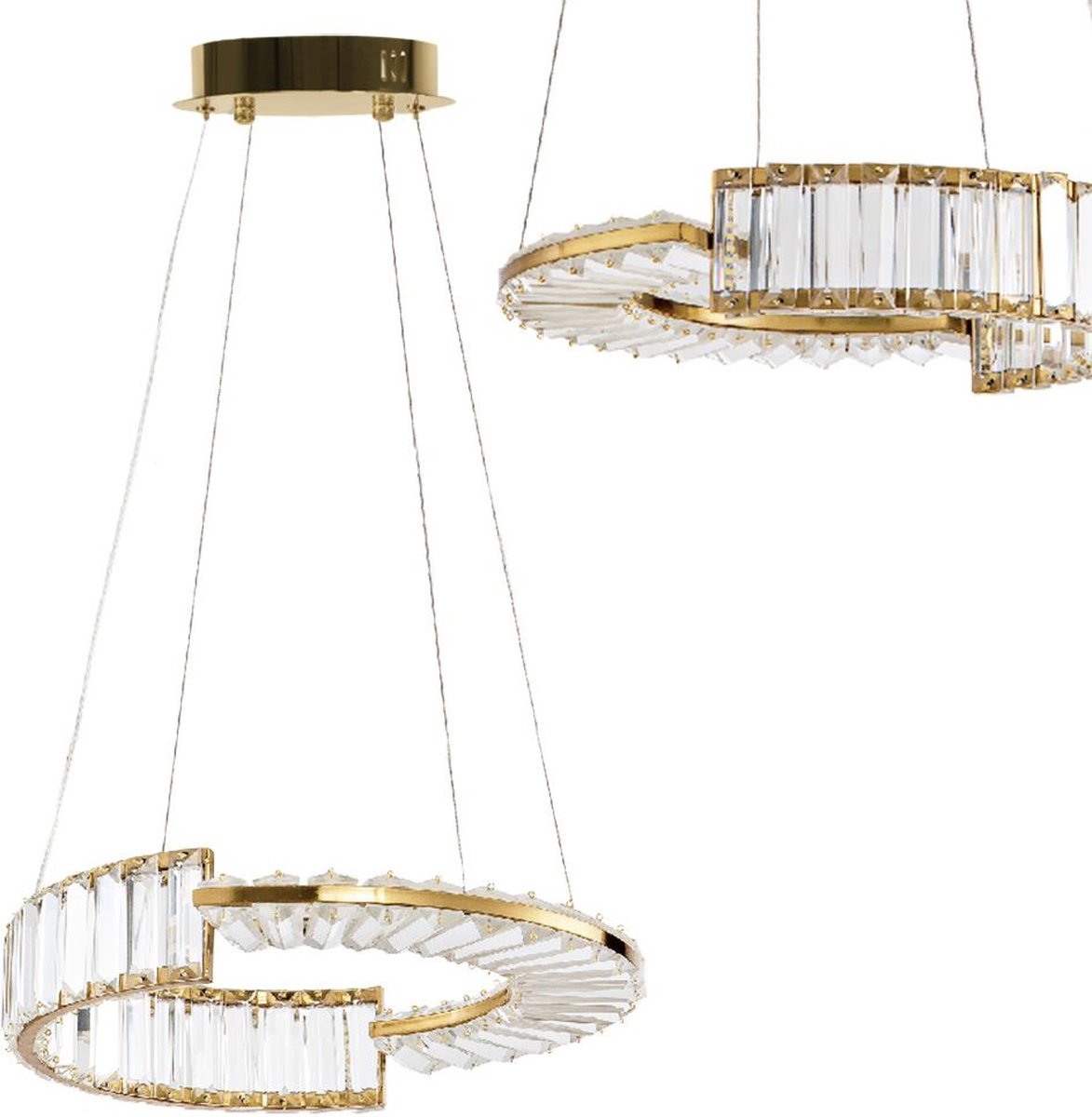 Toolight App1526-Cp40 Hanglamp Goud 40X40X90Cm