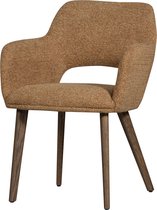 WOOOD Murat Eetkamerstoelen Houten Bruine Poot - Geel - Set van 2