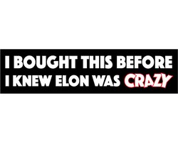 Elon Musk sticker - 28x7cm - bumper sticker- Tesla auto sticker