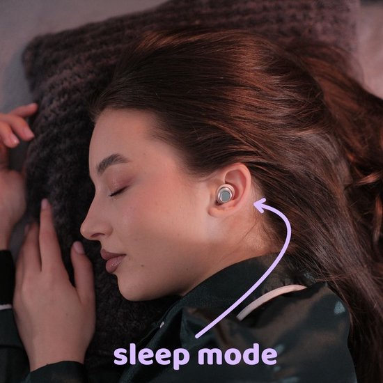 Écouteurs sans fil pocobob® Z - Purple Amatista - Écouteurs Bluetooth - ultra petits - écouteurs intra-auriculaires - avec microphone - aussi pour dormir - avec application pour iOS et Android
