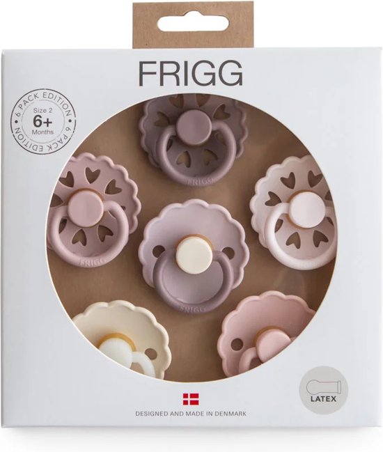FRIGG Fopspenen - 6-Pack - Blooming Love - Latex - 6–18 Mnd — afbeelding 2