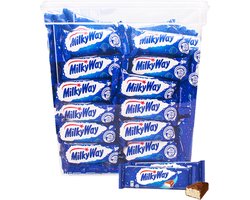 Milky Way Mini - XL Party Pack 1650g - individueel verpakte melkchocolade met nougat - chocolade om te delen
