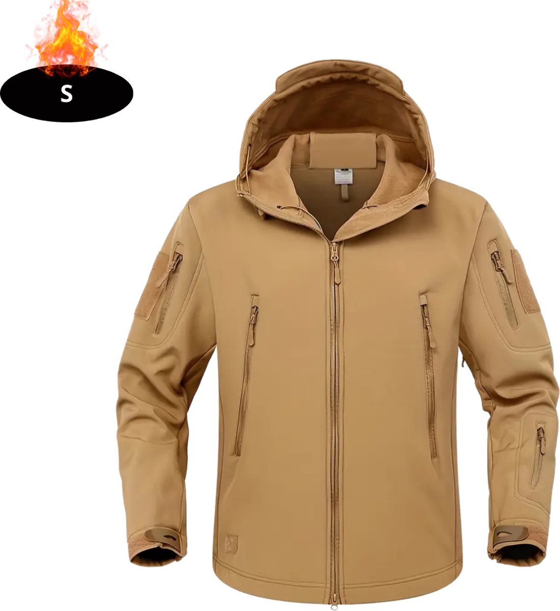Bovista Windjas Heren Parka Lente & Herfst Jas Volwassen Windjack Windbreaker Outdoor Creme