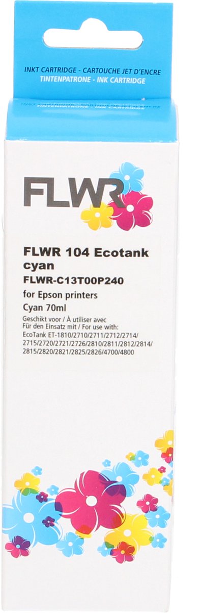 FLWR - Inktcartridge / 104 / Cyaan - Geschik voor Epson