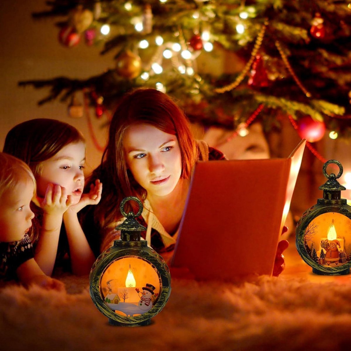 Kerstlantaarns met LED-licht voor Kerstmis en decoratie - windlicht zwart 85 x 12 cm . – foto 4