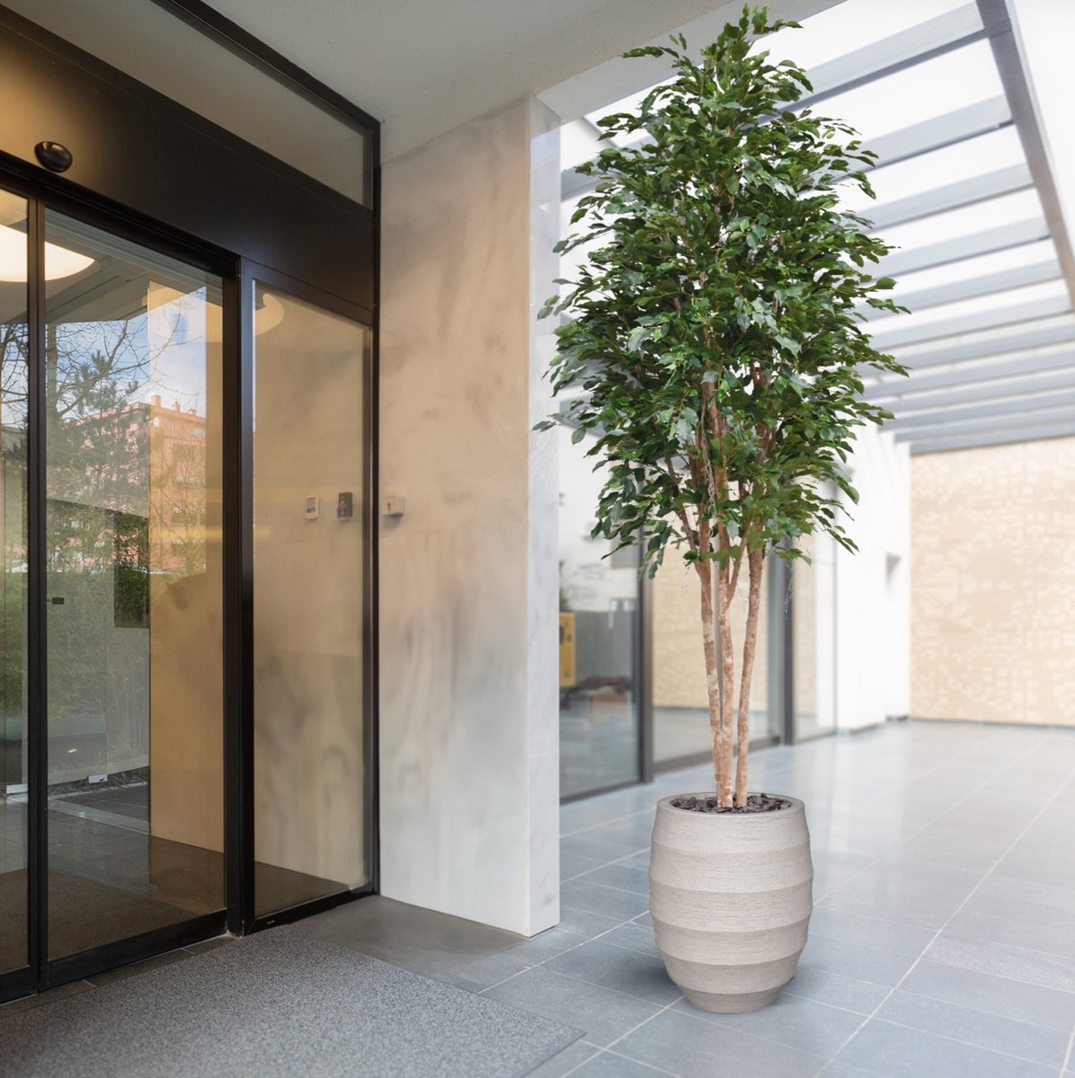maxifleur Kunstplanten Ficus Exotica Kunstboom Deluxe 300cm groen