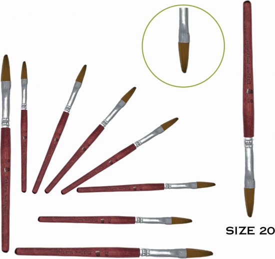 Pinceau Acryl - Taille de crayon Acryl EZFlow #20 - Pinceau Acryl - Ongles Acryl