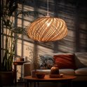 Maison d'Ailleurs - Abat-jour en Rotin Naturel D45 cm, Suspension Non-Électrifiée, Luminaire Style Bambou ou Osier pour Éclairage de Plafond, Lustre ou Lampadaire