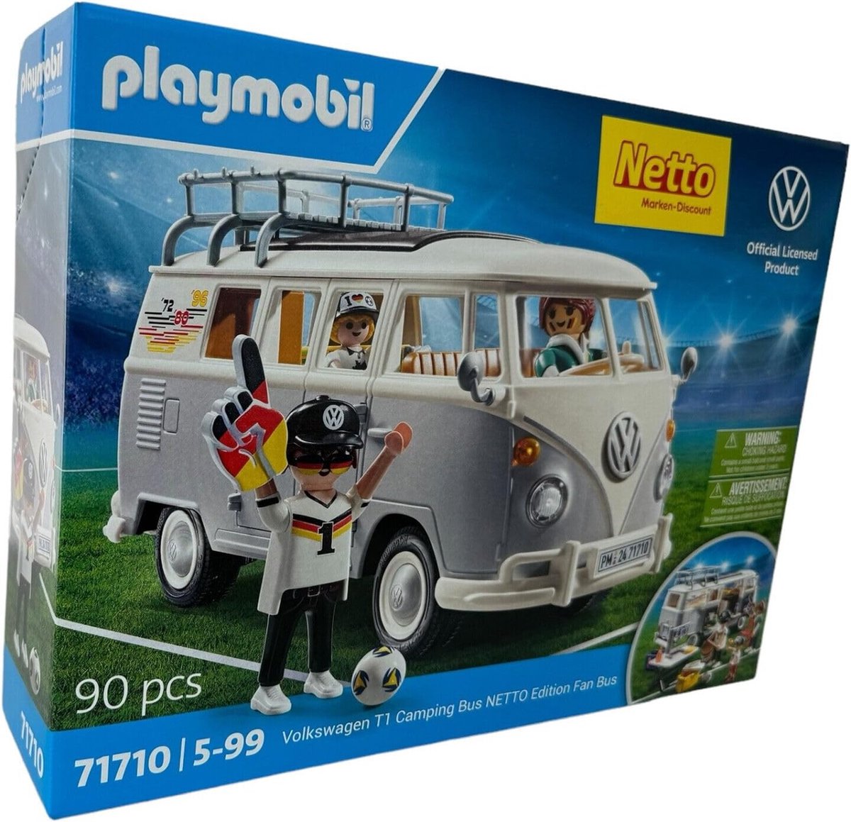 VW T1 Playmobil Camperbus grijs – “Voetbalfeest 2024“