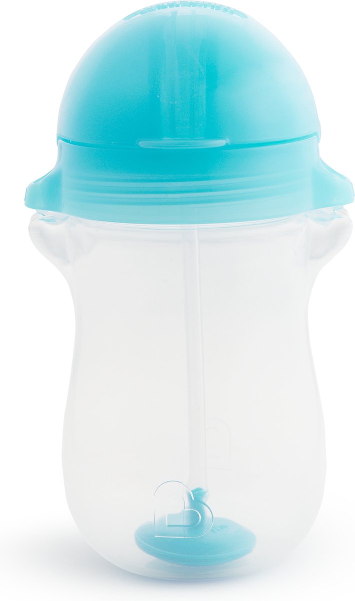 Munchkin Tip & Sip Antilek Rietjesbeker - Vaatwasserbestendig - Vanaf 12 maanden - 296ml - Blauw van Munchkin — afbeelding 3